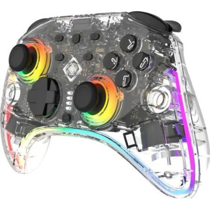 Deltaco GAM-198 Ασύρματο Gamepad για Switch & PC (Διάφανο, RGB)