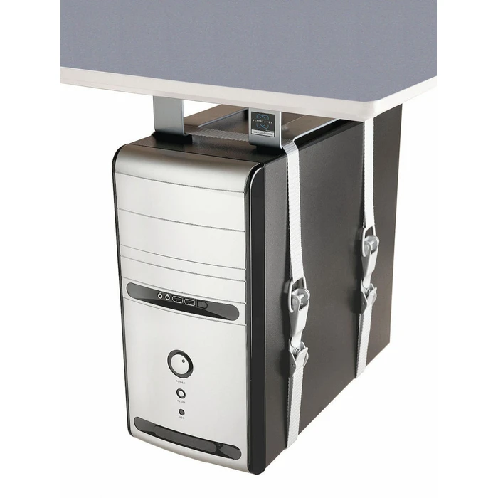 Silver Under-desk Computer Tower Stand 427-CS17