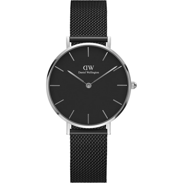 Daniel Wellington Petite Ashfield Γυναικείο Ρολόι 32mm Μπαταρίας με Μαύρο Ατσάλινο Μπρασελέ DW00100202
