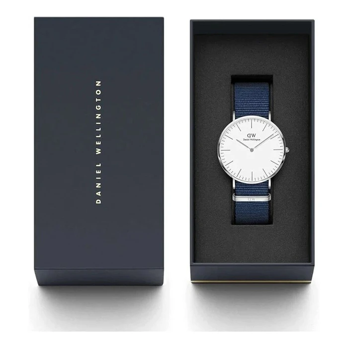 Daniel Wellington Men's Quartz Watch 40mm with Blue Fabric Strap DW00600276