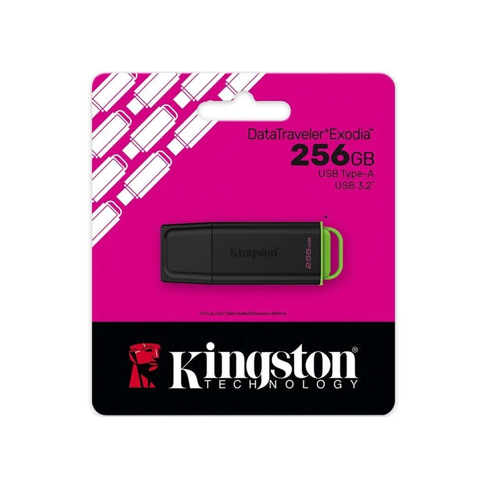 Kingston Technology DataTraveler 256GB USB 3.2 Gen 1 Exodia Black/Green (DTXG2/256GB)