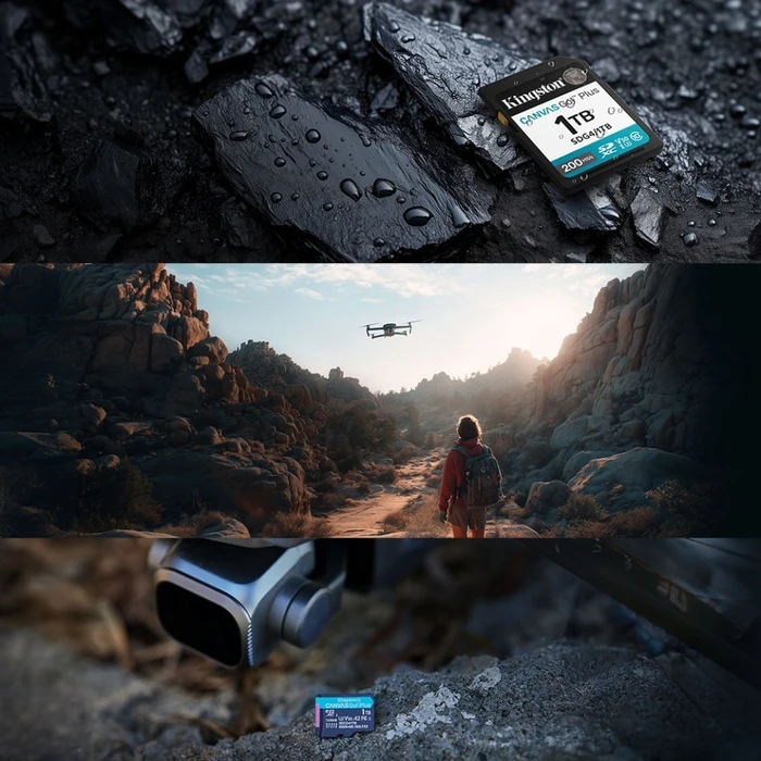 Kingston microSDXC 128GB with SD Adapter - UHS‑I U3 V30 Class 10