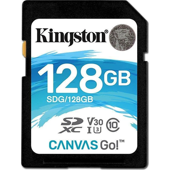 Kingston microSDXC 128GB with SD Adapter - UHS‑I U3 V30 Class 10