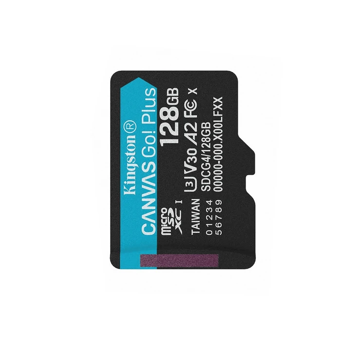 Kingston microSDXC 128GB with SD Adapter - UHS‑I U3 V30 Class 10