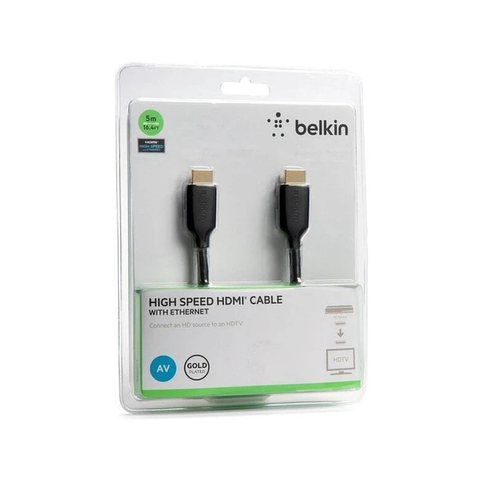 Καλώδιο HDMI Belkin 1.4 High Speed 5 m Μαύρο (HDMI αρσ. - HDMI αρσ.) F3Y021BT5M