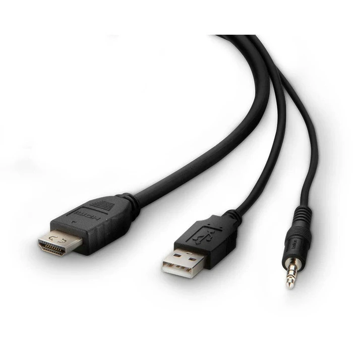 Belkin F1DN1CCBL KVM Cable HDMI 2.0 + USB + Audio, 3 m, Black