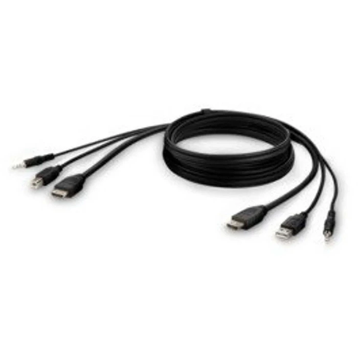 Belkin F1DN1CCBL KVM Cable HDMI 2.0 + USB + Audio, 3 m, Black