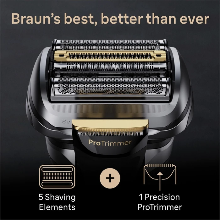Braun Series 9 Pro+ 9577cc Ξυριστική Μηχανή Ασημί με Powercase και Σταθμό Καθαρισμού