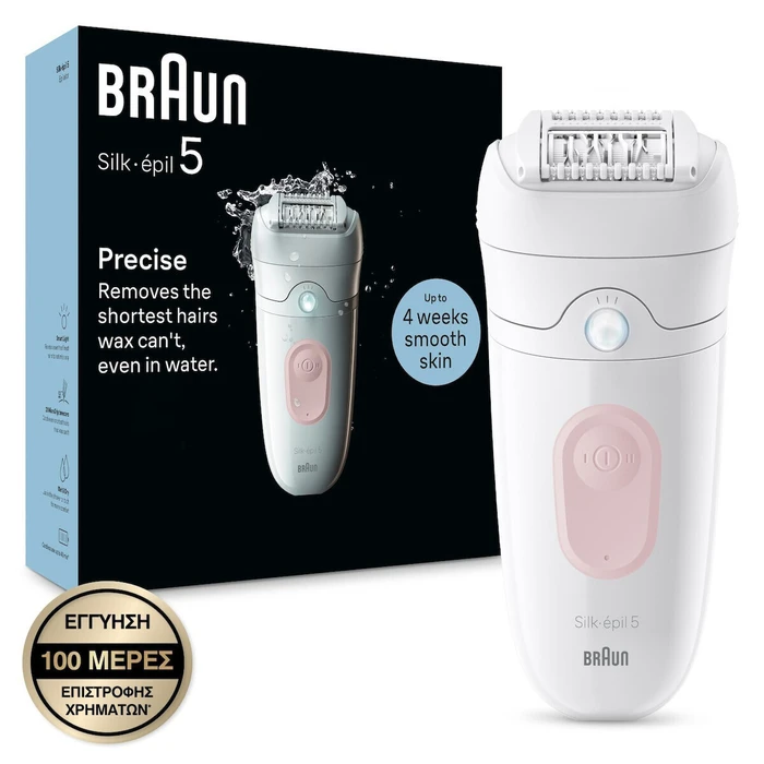 Braun Silk-epil 5-000 Αποτριχωτική Συσκευή (Epilator) SensoSmart Wet & Dry