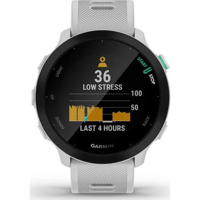 Garmin Forerunner 55 42mm Waterproof Smartwatch with Heart Rate Monitor (White)