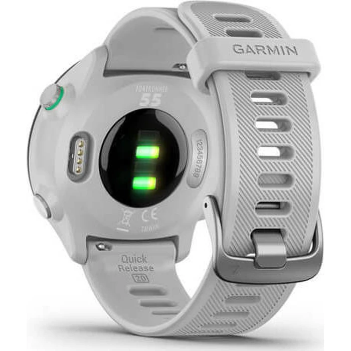 Garmin Forerunner 55 42mm Waterproof Smartwatch with Heart Rate Monitor (White)