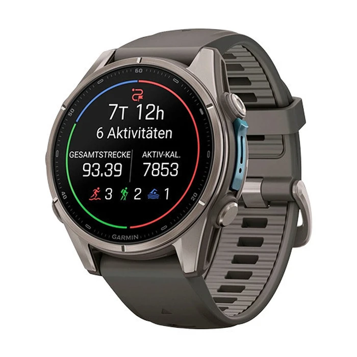 Garmin Fenix 9 Titanium 43mm Waterproof Smartwatch with Heart Rate Sensor (Pebble Gray)