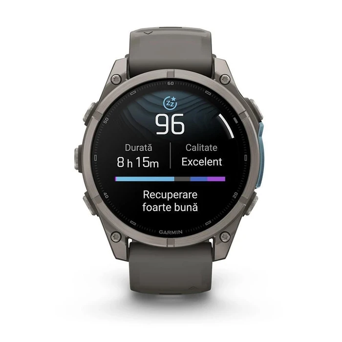 Garmin Fenix 9 Titanium 47mm Waterproof Smartwatch with Heart Rate Monitor (Pebble Gray)