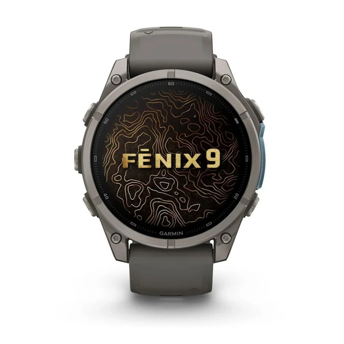 Garmin Fenix 9 Titanium 47mm Waterproof Smartwatch with Heart Rate Monitor (Pebble Gray)