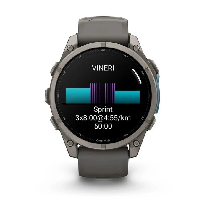 Garmin Fenix 9 Titanium 47mm Waterproof Smartwatch with Heart Rate Monitor (Pebble Gray)