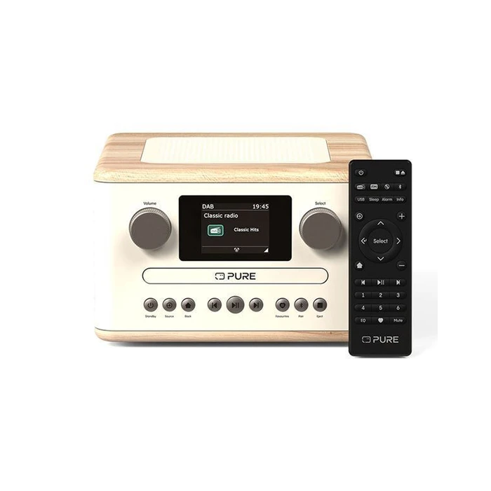 PURE Classic C‑D4 Ψηφιακό Ραδιόφωνο Λευκό/Δρυς (EU/UK)