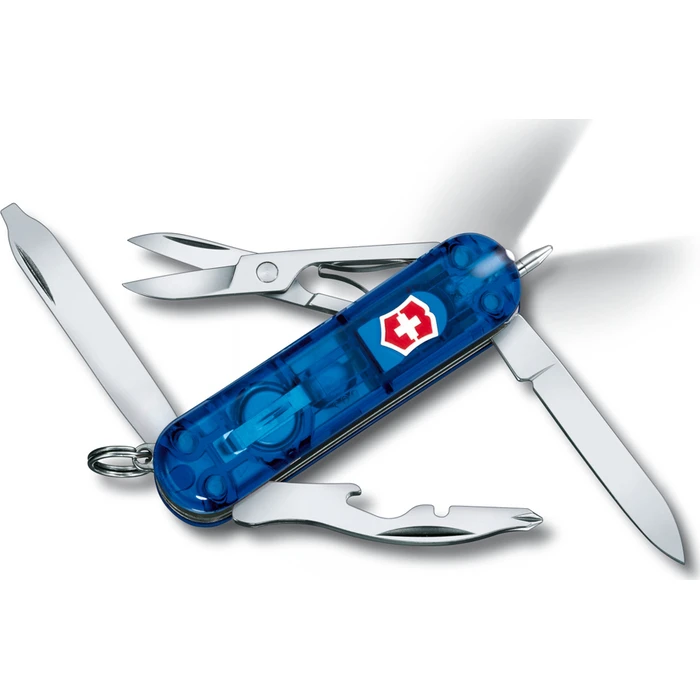 VICTORINOX Midnite Manager Pocket Knife, Blue Transparent