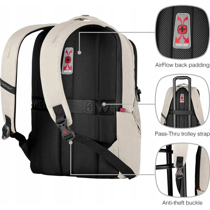 WENGER MX Professional 40.64 cm (16") Laptop Backpack – Sand