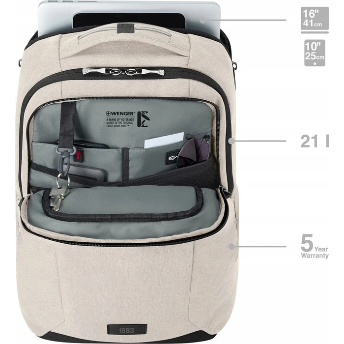 WENGER MX Professional 40.64 cm (16") Laptop Backpack – Sand