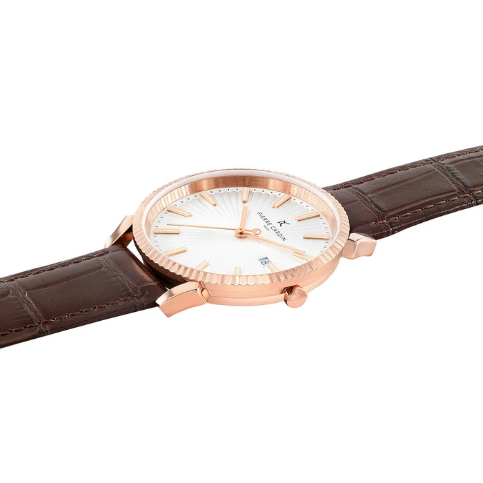 Pierre Cardin Ανδρικό Ρολόι 42mm Καφέ Δερμάτινο Λουράκι CPI.2135