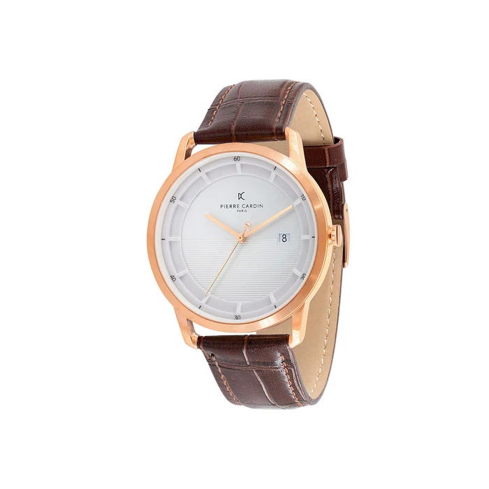 Pierre Cardin Ανδρικό Ρολόι 43mm Καφέ Δερμάτινο Λουράκι CLC.6003