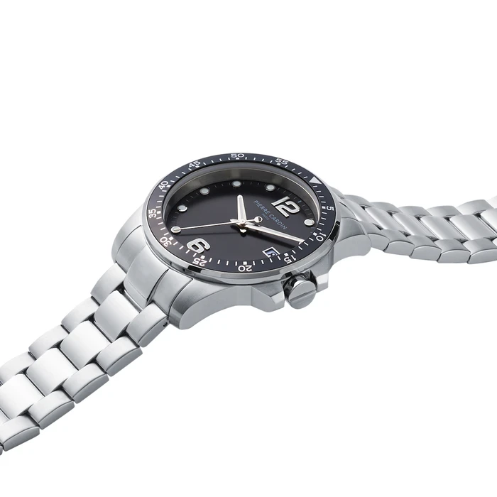 Pierre Cardin Ανδρικό Ρολόι 40mm Μπαταρίας με Ασημί Μεταλλικό Μπρασελέ CNI.0026