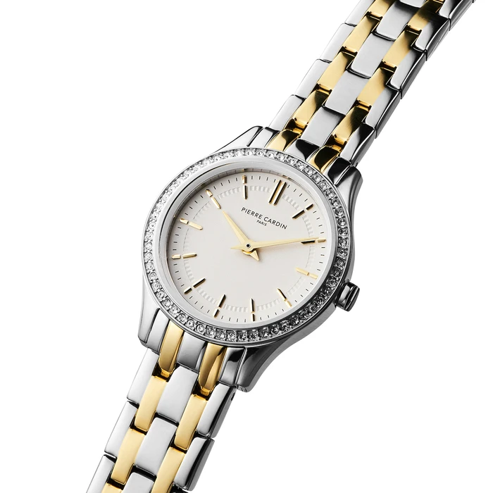 Pierre Cardin Γυναικείο Ρολόι 30mm Ασημί/Γκρι Μεταλλικό Μπρασελέ CF.0607.SU.G