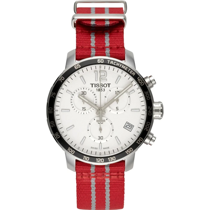 Tissot Quickster Chronograph NBA Houston Rockets Ανδρικό Ρολόι 42mm Κόκκινο Υφασμάτινο Λουράκι T095.417.17.037.12