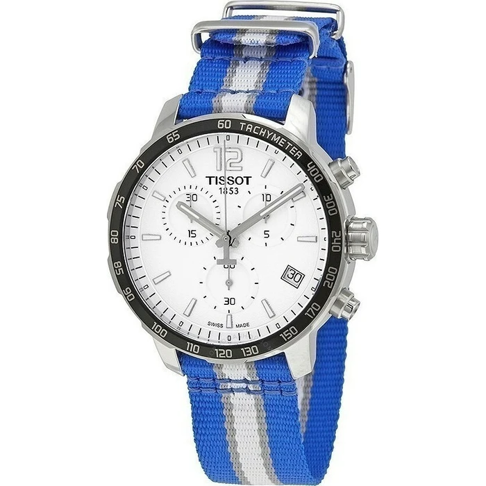 Tissot Quickster Chronograph NBA Dallas Mavericks Ανδρικό Ρολόι 42mm με Μπλε Υφασμάτινο Λουράκι