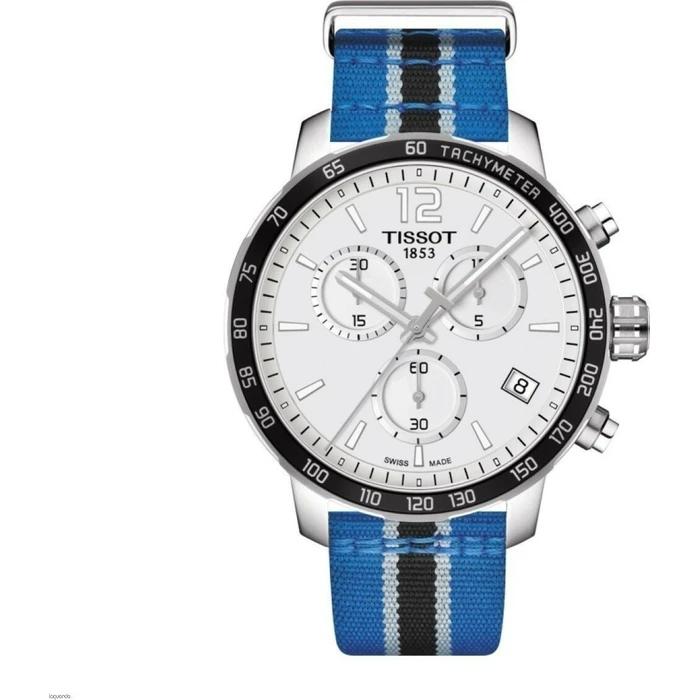 Tissot Quickster Chronograph NBA Minnesota Timberwolves Men's Watch 42mm Quartz Chronograph Blue Nylon Strap T095.417.17.037.26