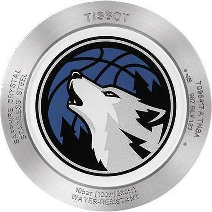 Tissot Quickster Chronograph NBA Minnesota Timberwolves Men's Watch 42mm Quartz Chronograph Blue Nylon Strap T095.417.17.037.26