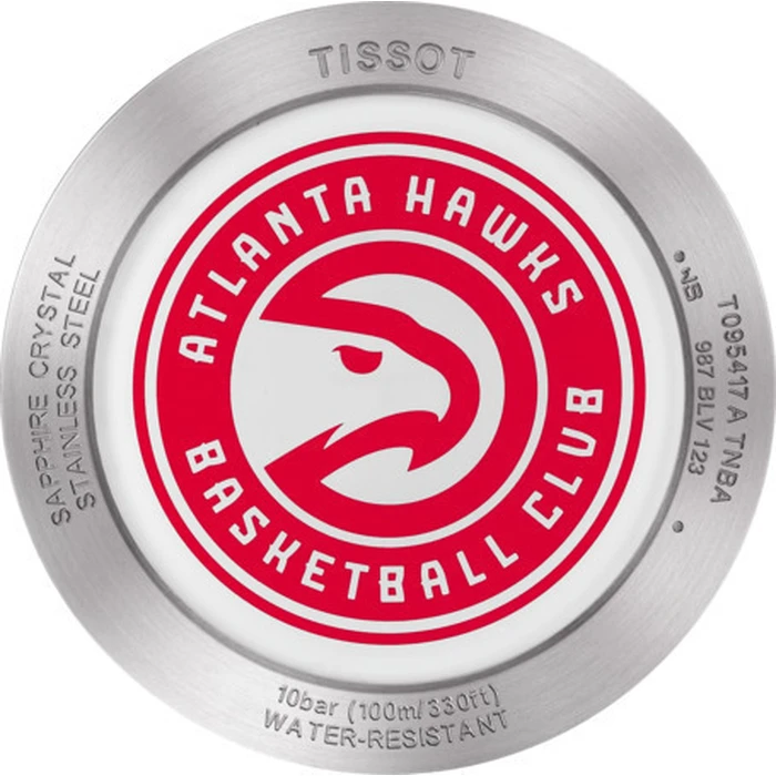 Tissot Quickster Chronograph NBA Atlanta Hawks Ανδρικό Ρολόι 42mm με Κόκκινο Υφασμάτινο Λουράκι