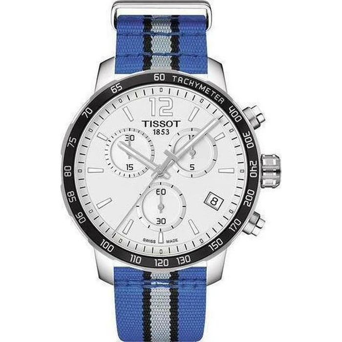 Tissot Quickster Chronograph NBA Orlando Magic Ανδρικό Ρολόι 42mm με Μπλε Υφασμάτινο Λουράκι