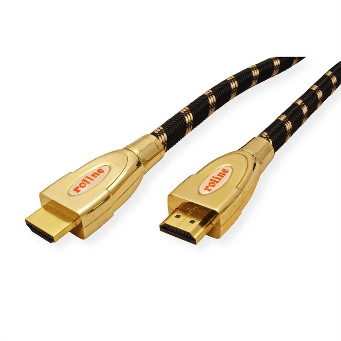 ROLINE HDMI UHD Cable 1 m — Braided, HDMI male to HDMI male