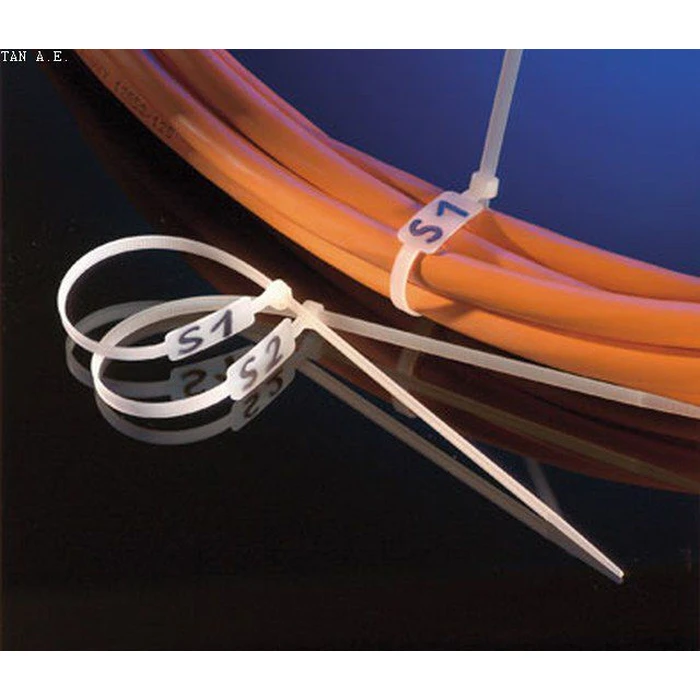 VALUE Δεματικά καλωδίων 30 cm x 4,8 mm με πεδίο σήμανσης - 100 τεμ.