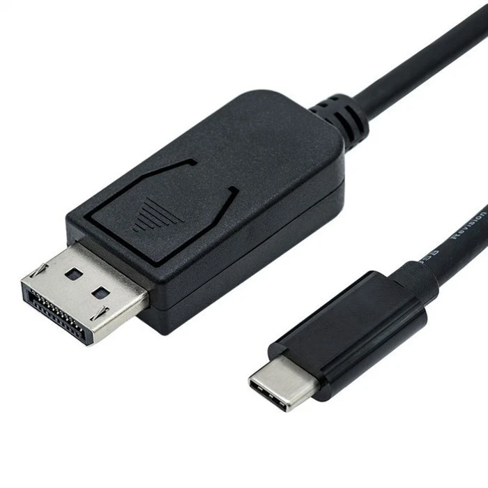 ROLINE USB Type-C to DisplayPort Cable (USB 3.1 Type C M to DisplayPort M), 2 m, Black, Max Resolution 4096x2160, Model 11.04.5846