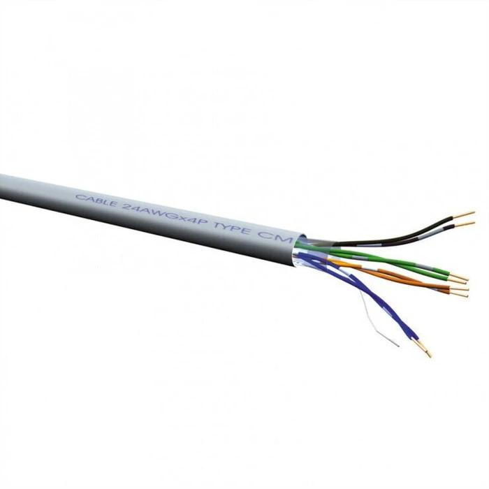 Roline U/UTP Καλώδιο Ethernet Cat6a 100 m - Γκρι