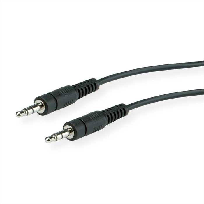 Roline 3.5mm Male to 3.5mm Male Audio Cable, Black, 5 m