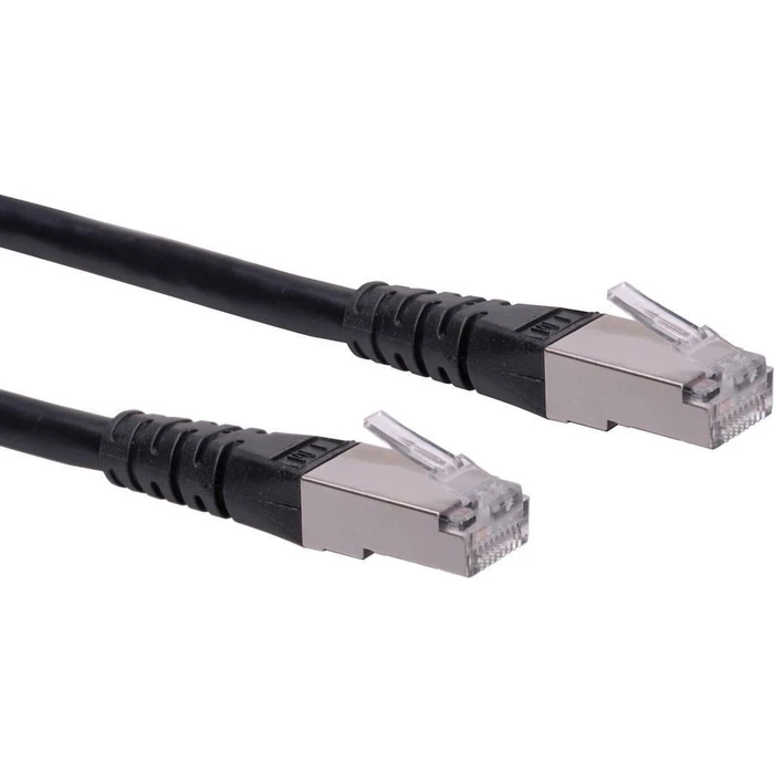 ROLINE Cat.6 S/FTP PiMF Patch Cable, Flat, Black, 15 m (SKU 21.15.1395)
