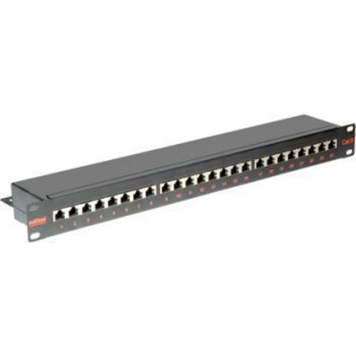 ROLINE Cat.6 Class E 48.26cm (19") Shielded Patch Panel 24-Port, Black (MPN 26.11.0361)