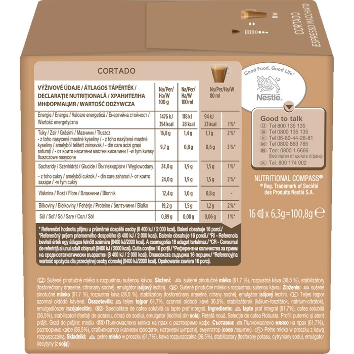 Nescaf? Dolce Gusto Coffee Capsules Cortado 16 Pieces