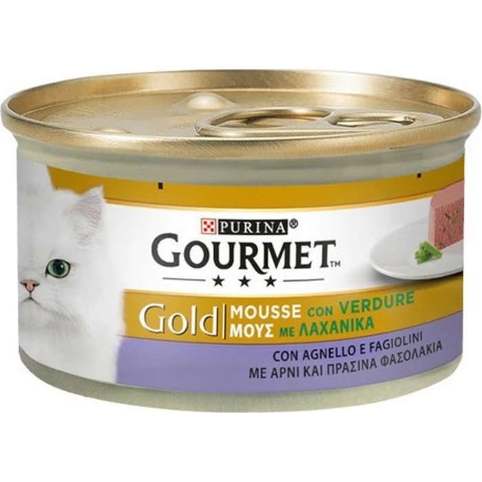 GOURMET Gold Υγρή Τροφή για Ενήλικες Γάτες σε Κονσέρβα - Αρνί 85 g