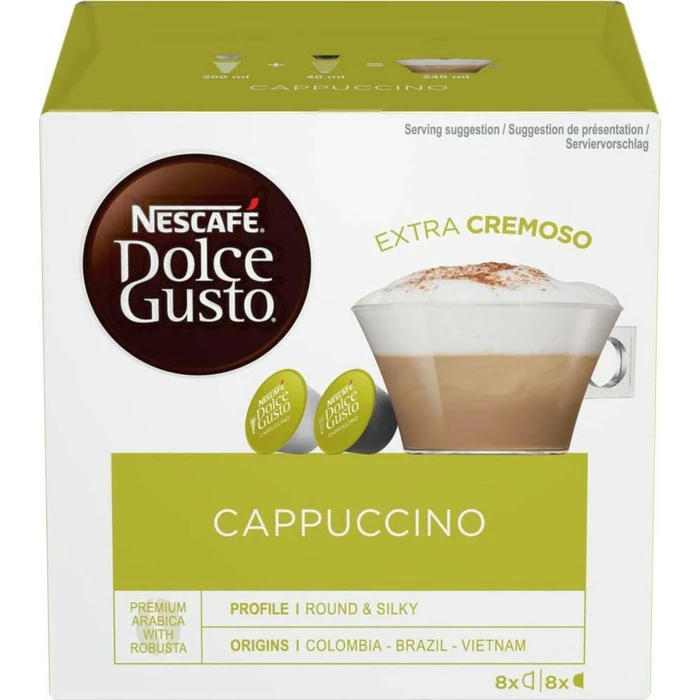 Nescafe Κάψουλες Cappuccino Συμβατές με Μηχανή Dolce Gusto 16caps