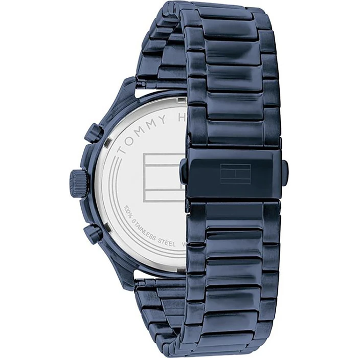 Tommy Hilfiger Asher Men's Watch 44mm Quartz Chronograph Blue Stainless Steel Bracelet 1791853