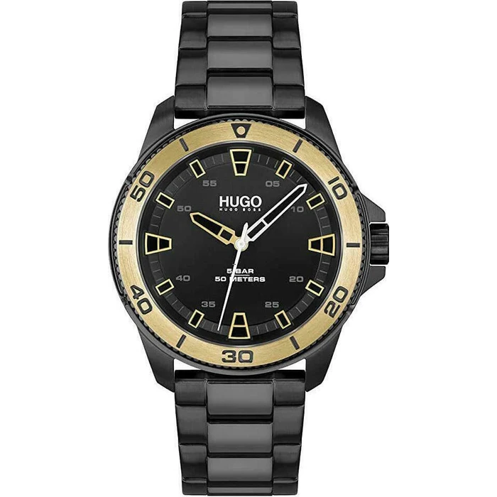 Hugo Boss Boss Streetdiver Men's 44mm Quartz Analog Watch Black Stainless Steel Bracelet (Model 1530225)