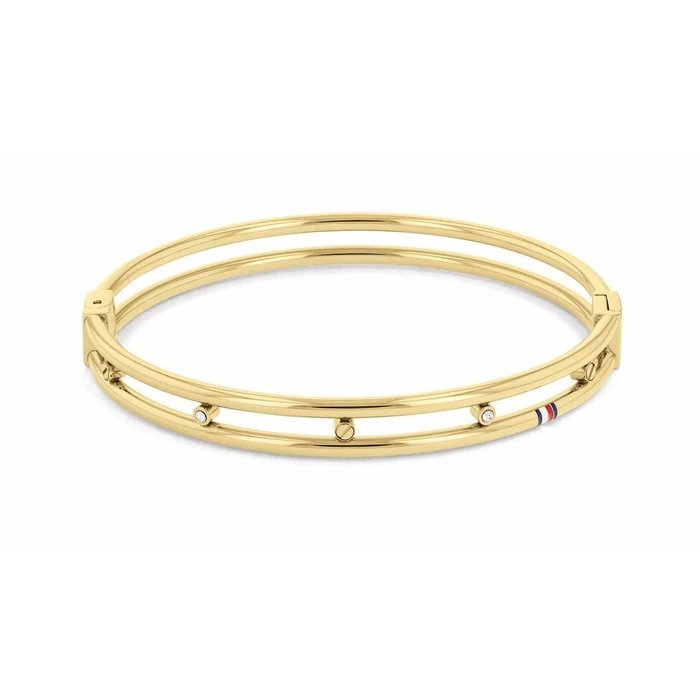 Tommy Hilfiger Women's Gold-Tone Stainless Steel Bracelet Bangle 19 cm - 2780611