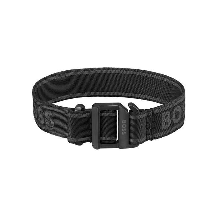 Hugo Boss Women's Bracelet 17 cm, Nylon, Black — Model 1580488