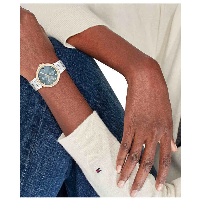 Tommy Hilfiger Lori Γυναικείο Ρολόι 30mm Ασημί Μεταλλικό Μπρασελέ