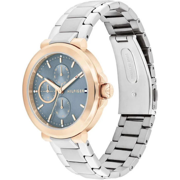 Tommy Hilfiger Lori Γυναικείο Ρολόι 30mm Ασημί Μεταλλικό Μπρασελέ