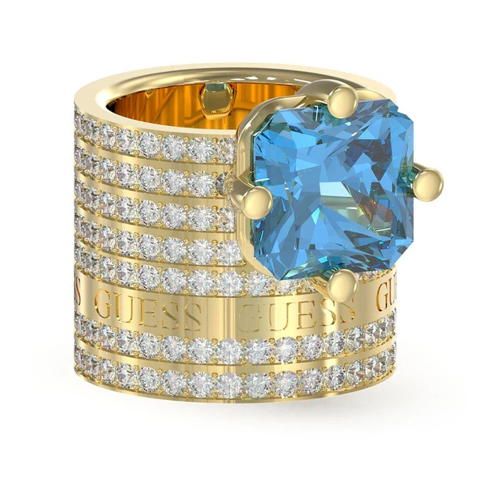 Guess Women's Gold-Plated Stainless Steel Ring - JUBR04233JWYG